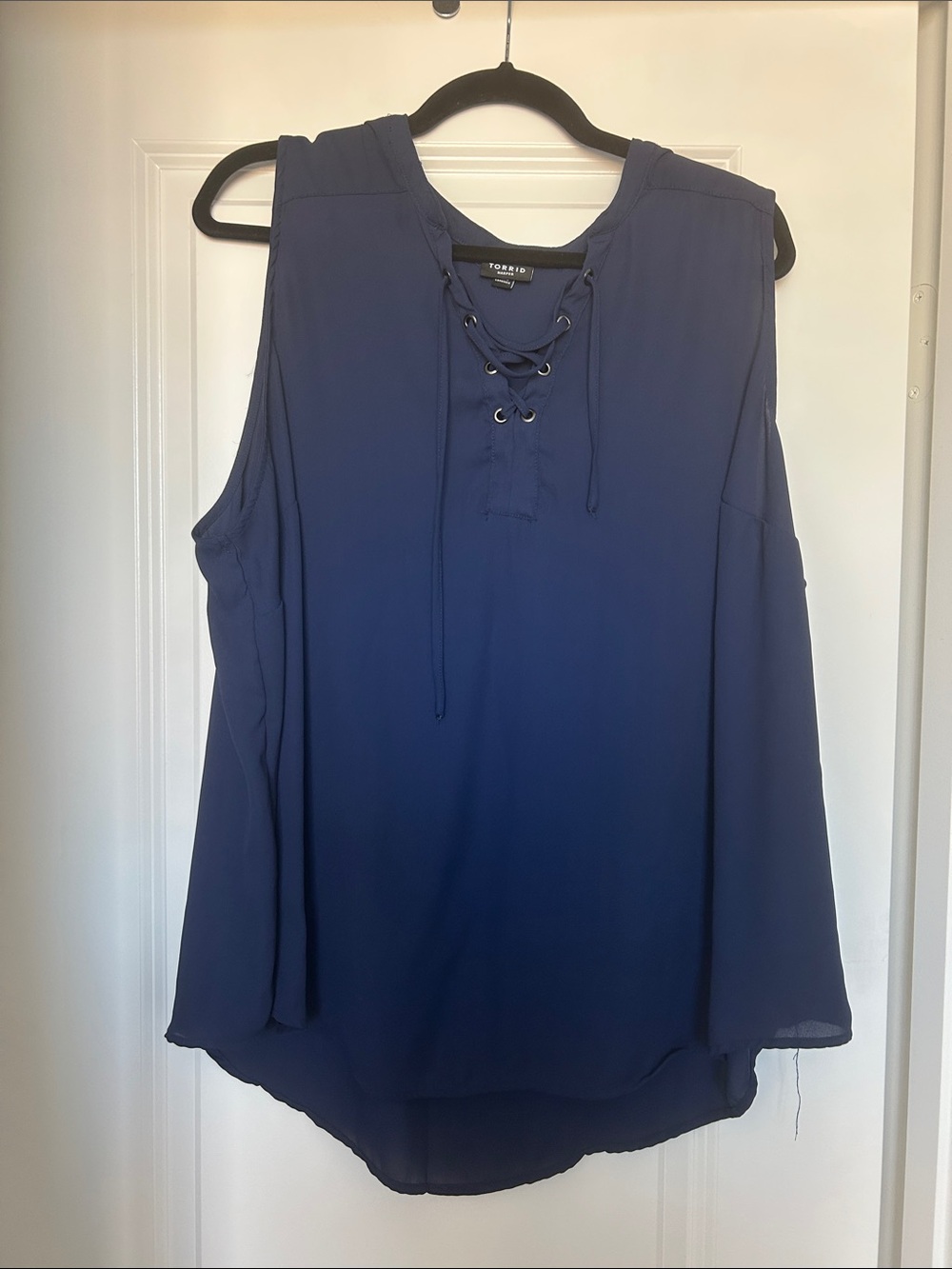 torrid Navy Lace-Up Camisole Top